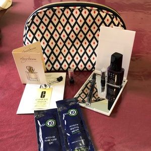 Makeup bag & makeup grouping of products